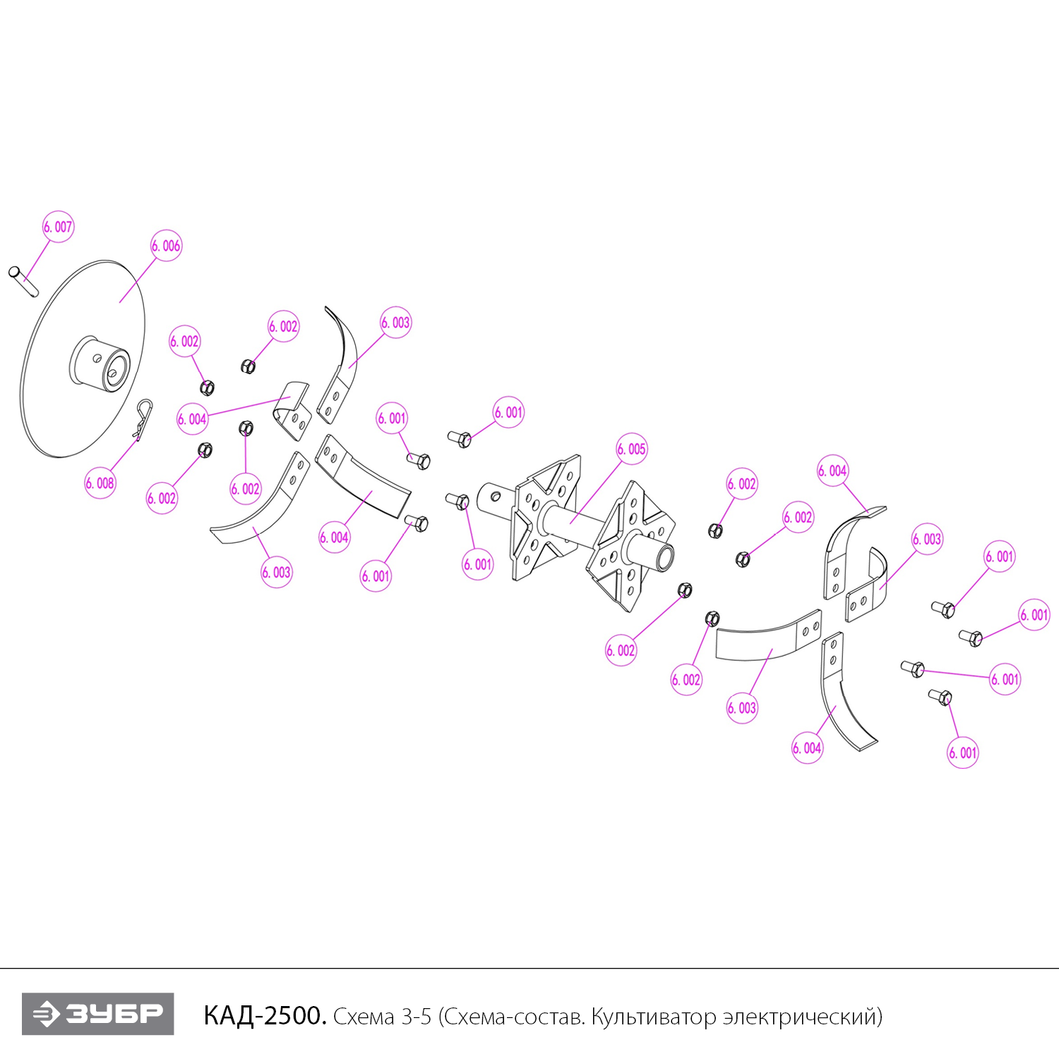 Культиватор электрический КАД-2500